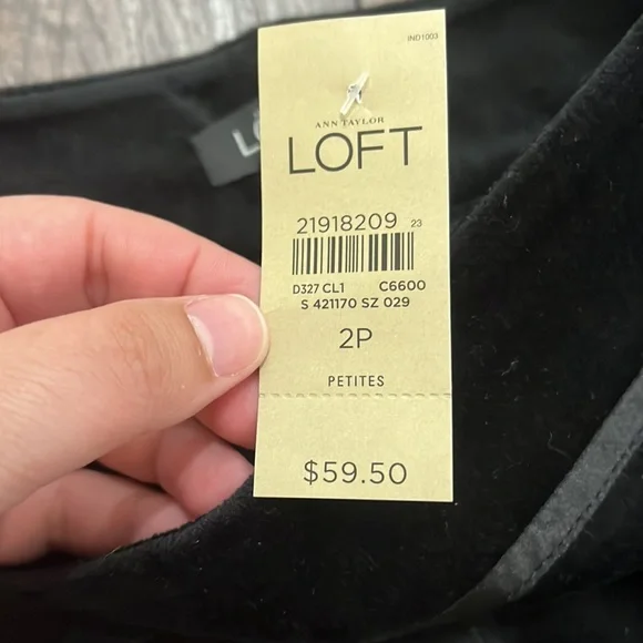 LOFT black velour shorts NWT 2P - Picture 6 of 6